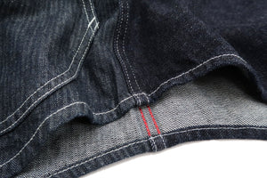 Kojima Genes Mixed Panel Shirt Men's Denim x Herringbone Long Sleeve Two Tone Button Up Shirt rnb282S RNB-282S Indigo