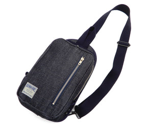 Kojima Genes Sling Bag Men's Casual Small Crossbody Backpack rnb953 RNB-953 Indigo-Denim