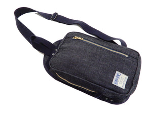 Kojima Genes Sling Bag Men's Casual Small Crossbody Backpack rnb953 RNB-953 Indigo-Denim