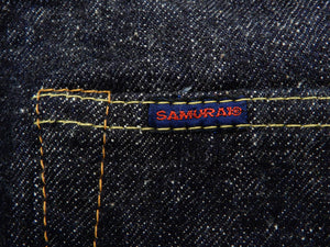 Samurai Jeans Men's Regular Straight Fit One-Washed 15 Oz. Japanese Denim S0510XXII