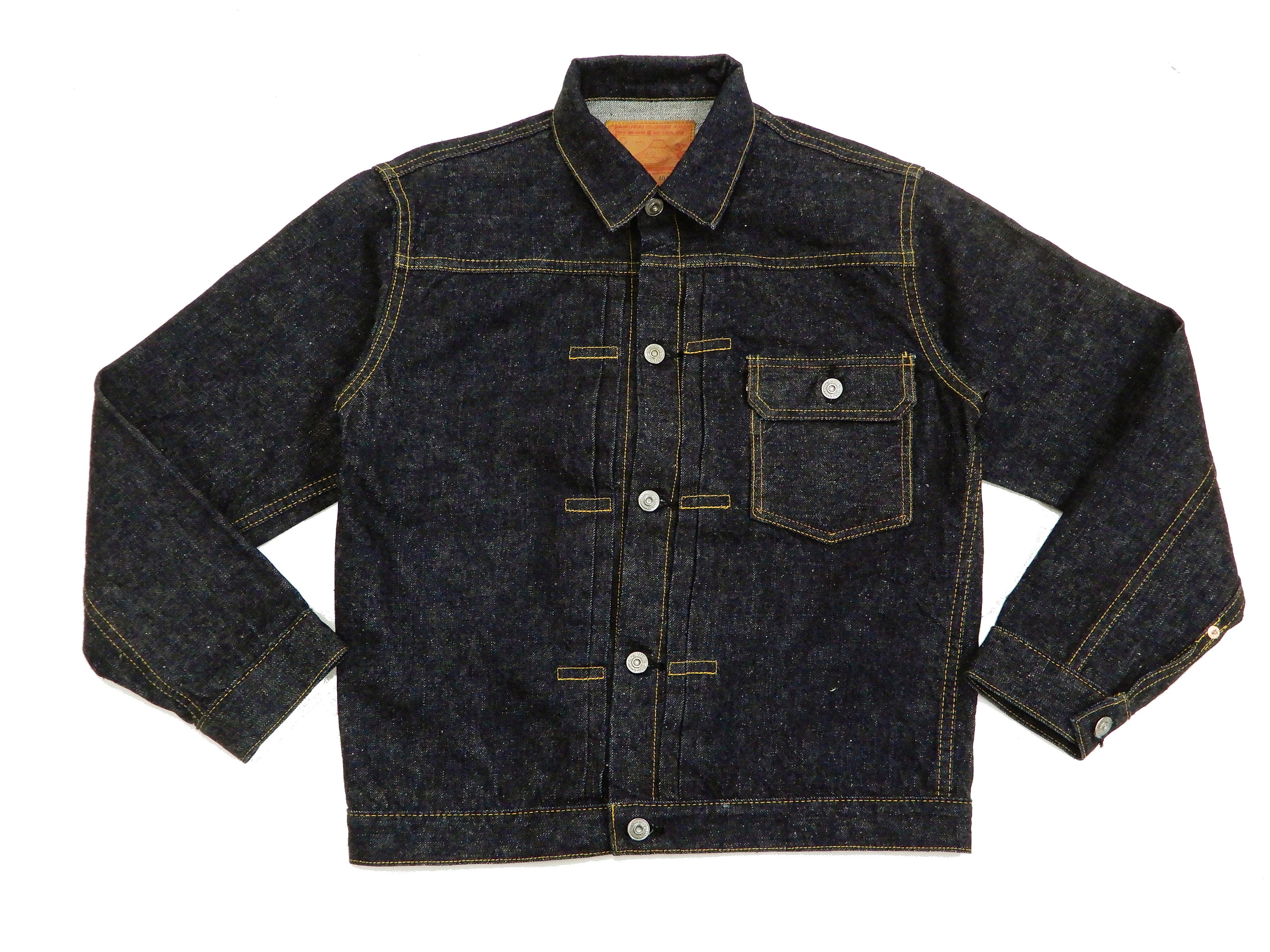 Samurai Jeans Japanese Denim Trucker Jacket Men's Vintage Type 1