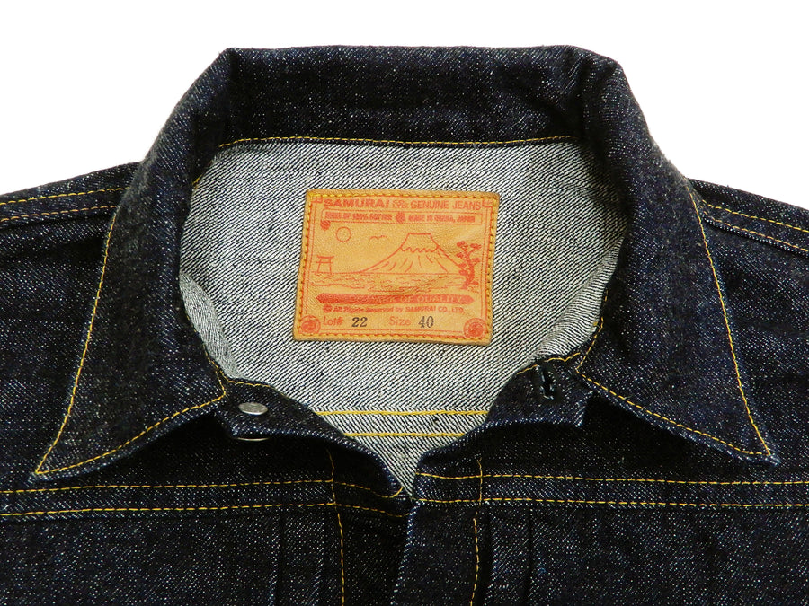 Samurai Jeans Japanese Denim Trucker Jacket Men's Vintage Type 1 Style S0551XX