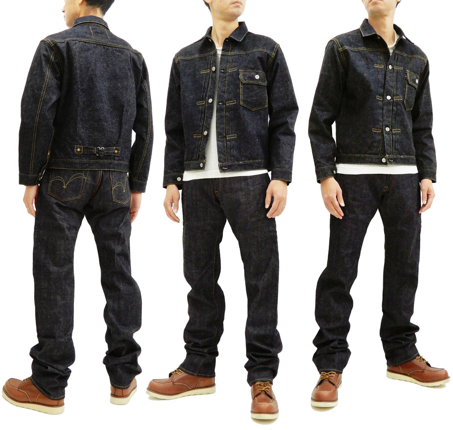 Samurai Jeans Japanese Denim Trucker Jacket Men's Vintage Type 1 Style S0551XX