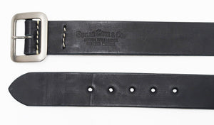 Sugar Cane Belt Men's Ccasual 40mm Wide/4mm Thick Cowhide Leather Belt with Single Prong Square-Shaped Buckle SC02320 119 Black