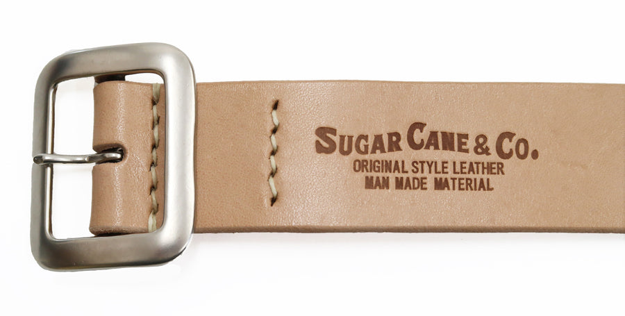 Sugar Cane Leather Belt SC02320 Men's Ccasual Garrison belt from Japan Beige