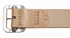 Sugar Cane Belt Men's Ccasual 40mm Wide/4mm Thick Cowhide Leather Belt with Single Prong Square-Shaped Buckle SC02320 133 Beige