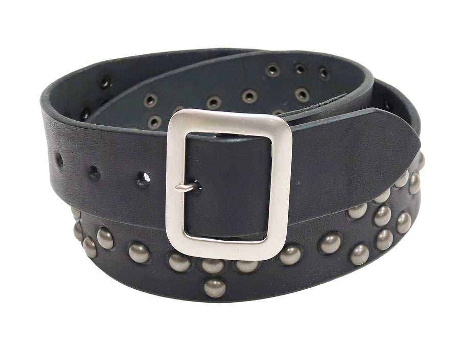 Sugar Cane Studded Leather Belt SC02321 Men's Ccasual from Japan Black