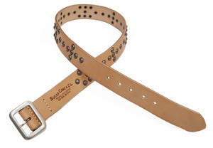 Sugar Cane Studded Leather Belt SC02321 Men's Ccasual from Japan Beige