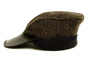 Sugar Cane Men's Brown's Beach Cloth Work Cap with Ear Flaps Winter Hat SC02568