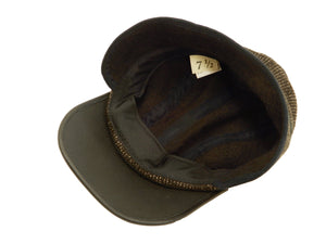 Sugar Cane Men's Brown's Beach Cloth Work Cap with Ear Flaps Winter Hat SC02568