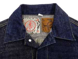 Sugar Cane Jacket Men's Mixed Denim Panel Colour Block Jean Jacket SC10701 One-Wash