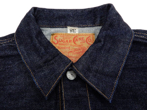 Sugar Cane Denim Trucker Jacket Men's Type 2 1953 Style Jean Jacket SC11953A 421 One Wash Deep blue indigo