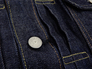 Sugar Cane Denim Trucker Jacket Men's Type 2 1953 Style Jean Jacket SC11953A 421 One Wash Deep blue indigo