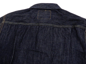 Sugar Cane Denim Trucker Jacket Men's Type 2 1953 Style Jean Jacket SC11953A 421 One Wash Deep blue indigo