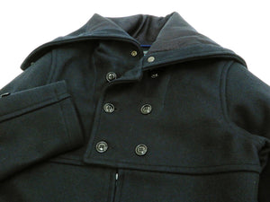 Mister Freedom Sugar Cane Hudson Jacket Men's MFSC Wool Melton Jacket SC14240 Navy-Blue