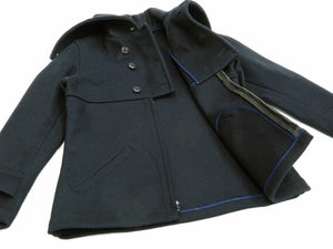 Mister Freedom Sugar Cane Hudson Jacket Men's MFSC Wool Melton Jacket SC14240 Navy-Blue
