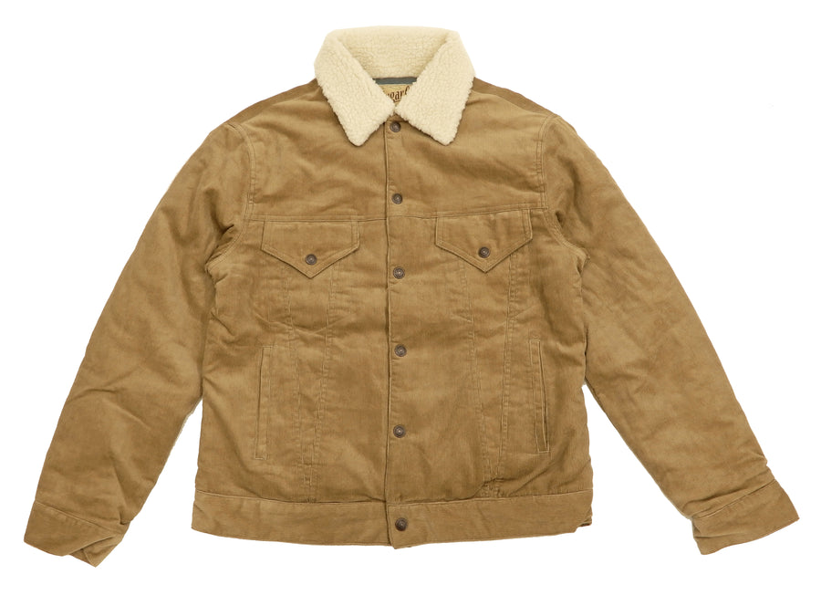 Sugar Cane Men's Padded Corduroy Trucker Jacket with Faux 