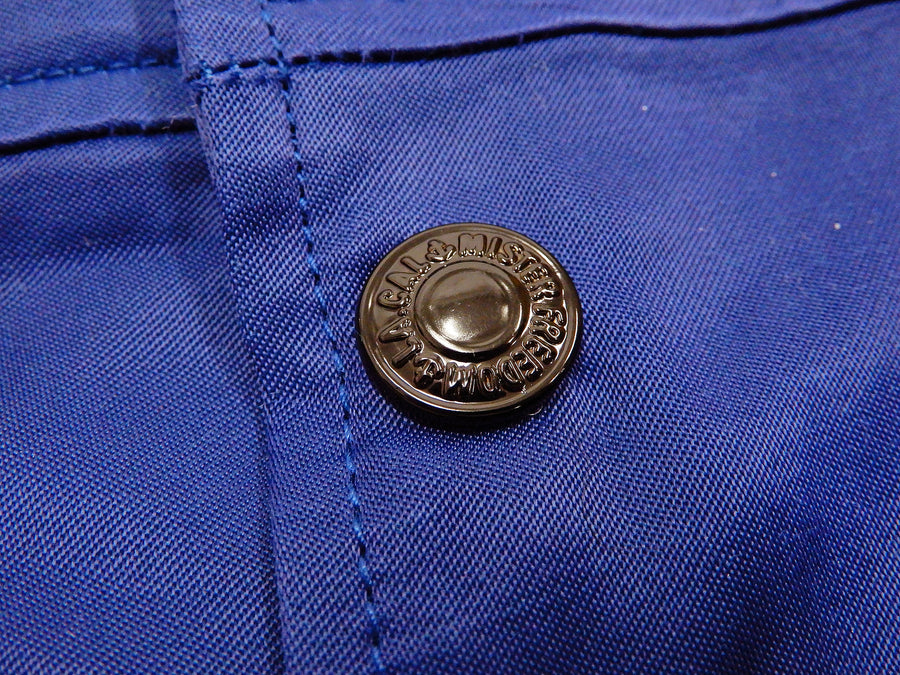 Mister Freedom Podium Jacket Men's MFSC Satin Varsity Jacket Sugar Cane SC14980 Dark-Blue