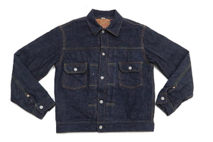 Sugar Cane Blanket Lined Denim Jacket Men's Reissue 1953 Type 2 Trucker Jean Jacket SC15210 421 One Wash Deep Indigo