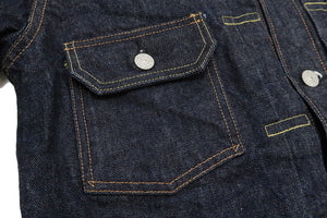 Sugar Cane Blanket Lined Denim Jacket Men's Reissue 1953 Type 2 Trucker Jean Jacket SC15210 421 One Wash Deep Indigo