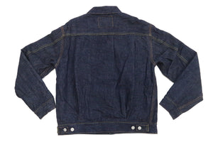 Sugar Cane Blanket Lined Denim Jacket Men's Reissue 1953 Type 2 Trucker Jean Jacket SC15210 421 One Wash Deep Indigo
