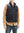 Sugar Cane Down Vest with Leather Yoke Panel Men's Winter Outerwear Vest SC15222 119 Black/Black