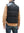Sugar Cane Down Vest with Leather Yoke Panel Men's Winter Outerwear Vest SC15222 119 Black/Black