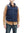 Sugar Cane Down Vest with Leather Yoke Panel Men's Winter Outerwear Vest SC15222 128 Navy-Blue/Brown