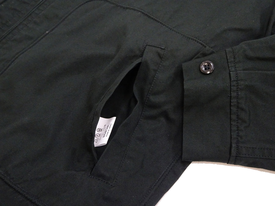 Sugar Cane Jacket Men's Casual 1950s Style Lightweight Unlined Cotton Jacket SC15293 119 Black