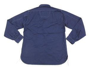 Sugar Cane Men's Indigo Wabash Stripe Work Shirt Long Sleeve Button Up Shirt SC25551A