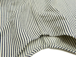 Sugar Cane Hickory Stripe Work Shirt Men's Casual Long Sleeve Button Up Shirt SC27853 Off-White
