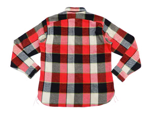 Sugar Cane Flannel Shirt Men's Plaid Long Sleeve Checked Work Shirt SC28752 165-RED