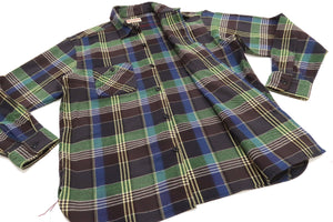 Sugar Cane Plaid Flannel Shirt Men's Long Sleeve Button Up Work Shirt SC28955 115 Gray Plaid