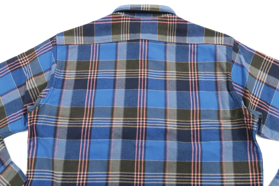 Sugar Cane Twill Check Flannel Shirt - Lot. 28746 Dark Blue/Red Plaid