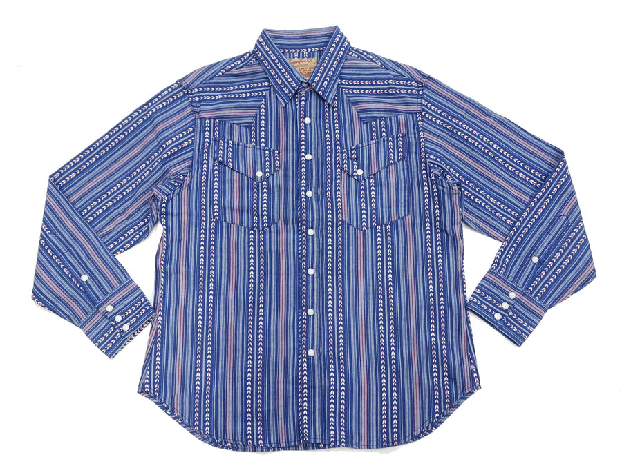 Sugar Cane Western Shirt Men's Long Sleeve Vertical Multi Striped 