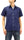 Sugar Cane Men's Short Sleeve Indigo Wabash Stripe Work Shirt, 8.5 oz Cotton Twill, One-Wash, Made in Japan (Fiction Romance SC36267 421A)