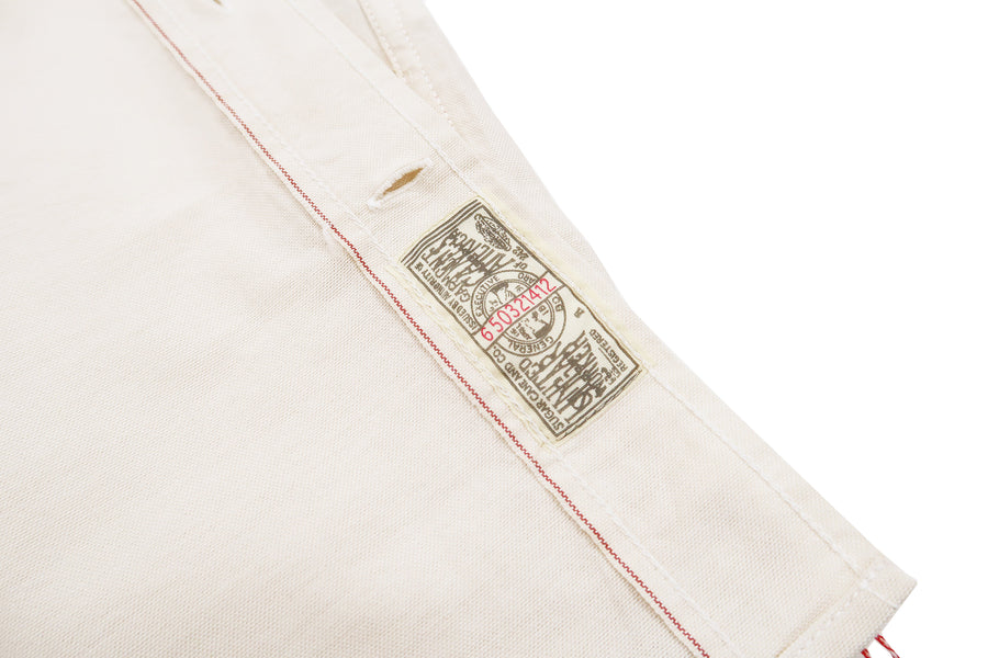 Sugar Cane Plain Oxford Shirt Men's Button-Down Collar Short Sleeve Casual Shirt SC38902 401Off-White
