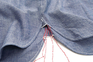 Sugar Cane Plain Chambray Shirt Men's Relaxed Fit Button-Down Collar Short Sleeve Casual Shirt SC38903 421 Blue One-Wash