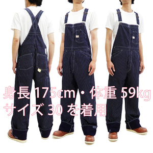 Sugar Cane Bib Overalls Men's Classic Railroad Wabash Stripe Overall SC41960