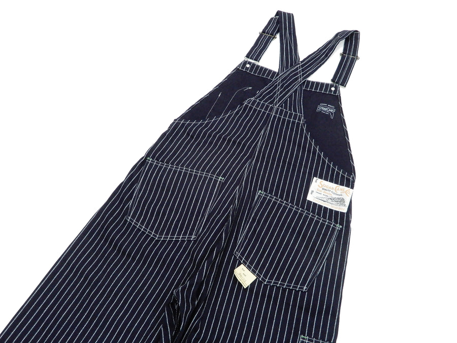 Sugar Cane Bib Overalls Men's Classic Railroad Wabash Stripe