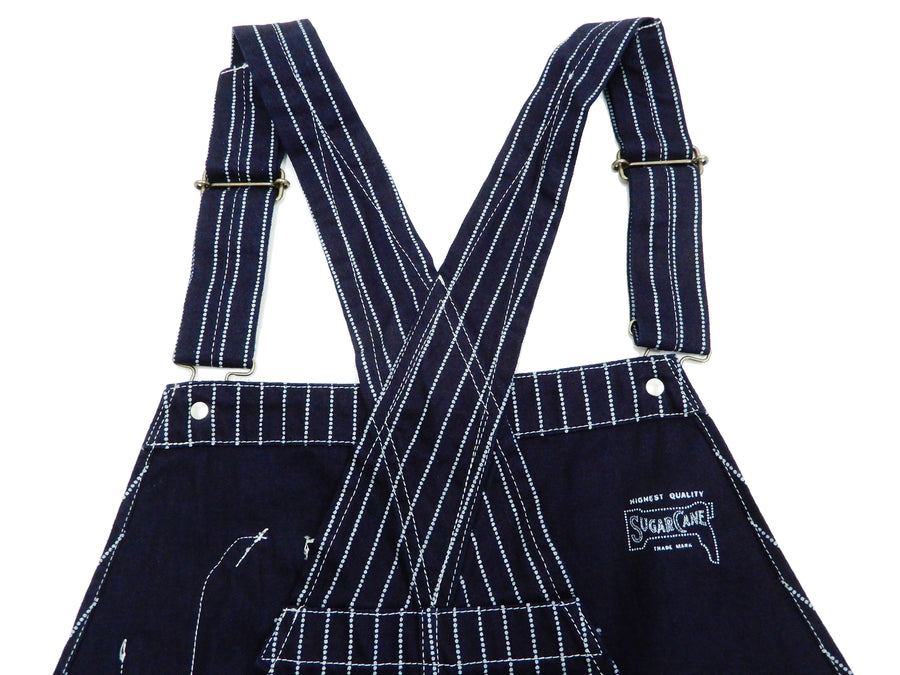 Sugar Cane Bib Overalls Men's Classic Railroad Wabash Stripe Overall SC41960