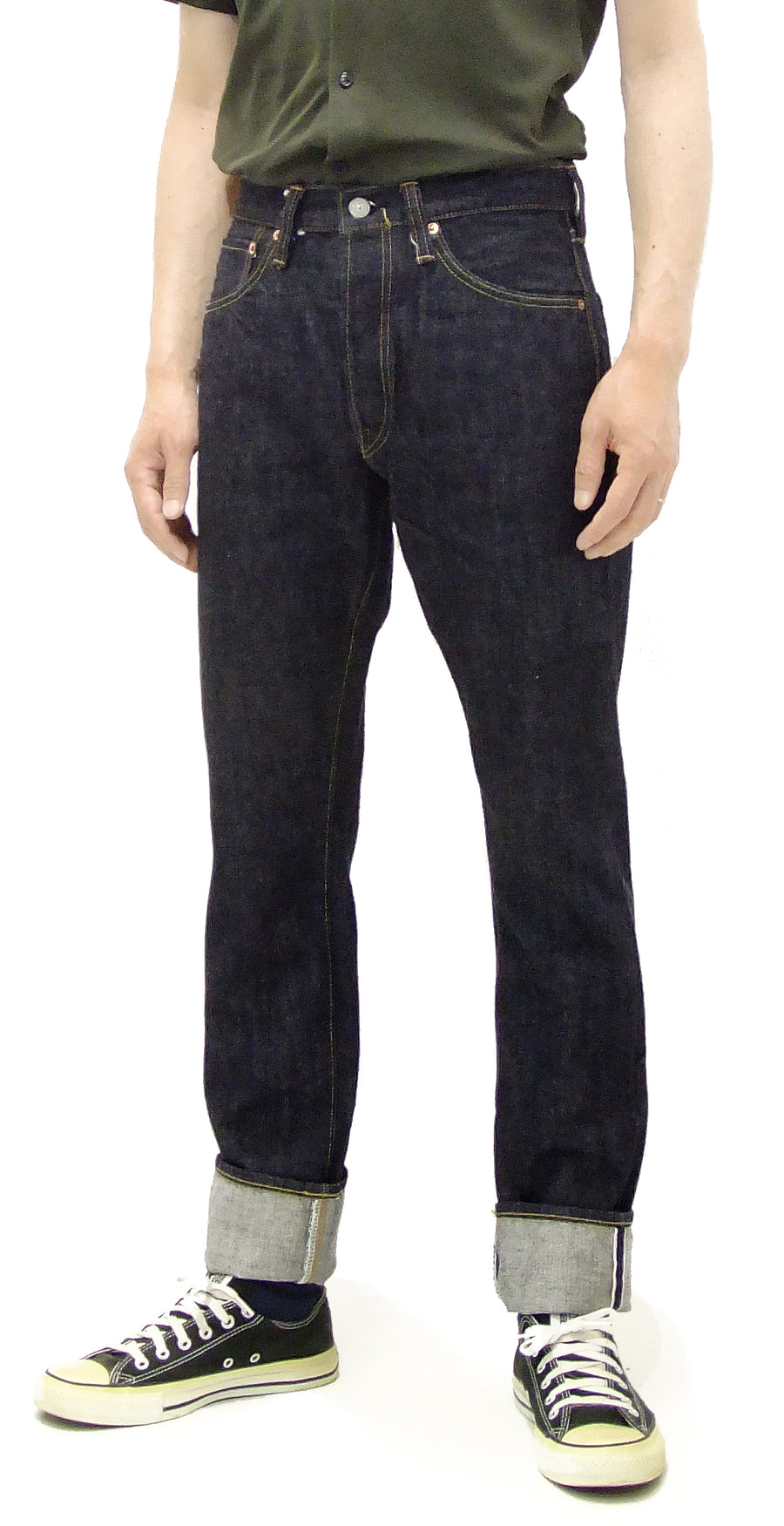 Sugar Cane Jeans Men's Slim Tapered Fit One-Washed 14.25 Oz