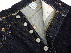 Sugar Cane Jeans Men's Slim Tapered Fit One-Washed 14.25 Oz. Japanese Selvedge Denim SC42021A