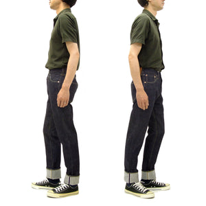 Sugar Cane Jeans Men's Slim Tapered Fit One-Washed 14.25 Oz. Japanese Selvedge Denim SC42021A