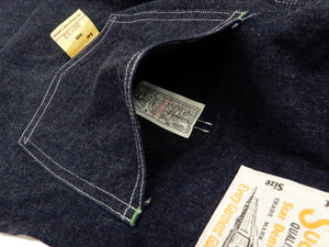 Sugar Cane Overall Men's 11 Oz. Blue Denim Bib Overalls Toyo Enterprises SC42242
