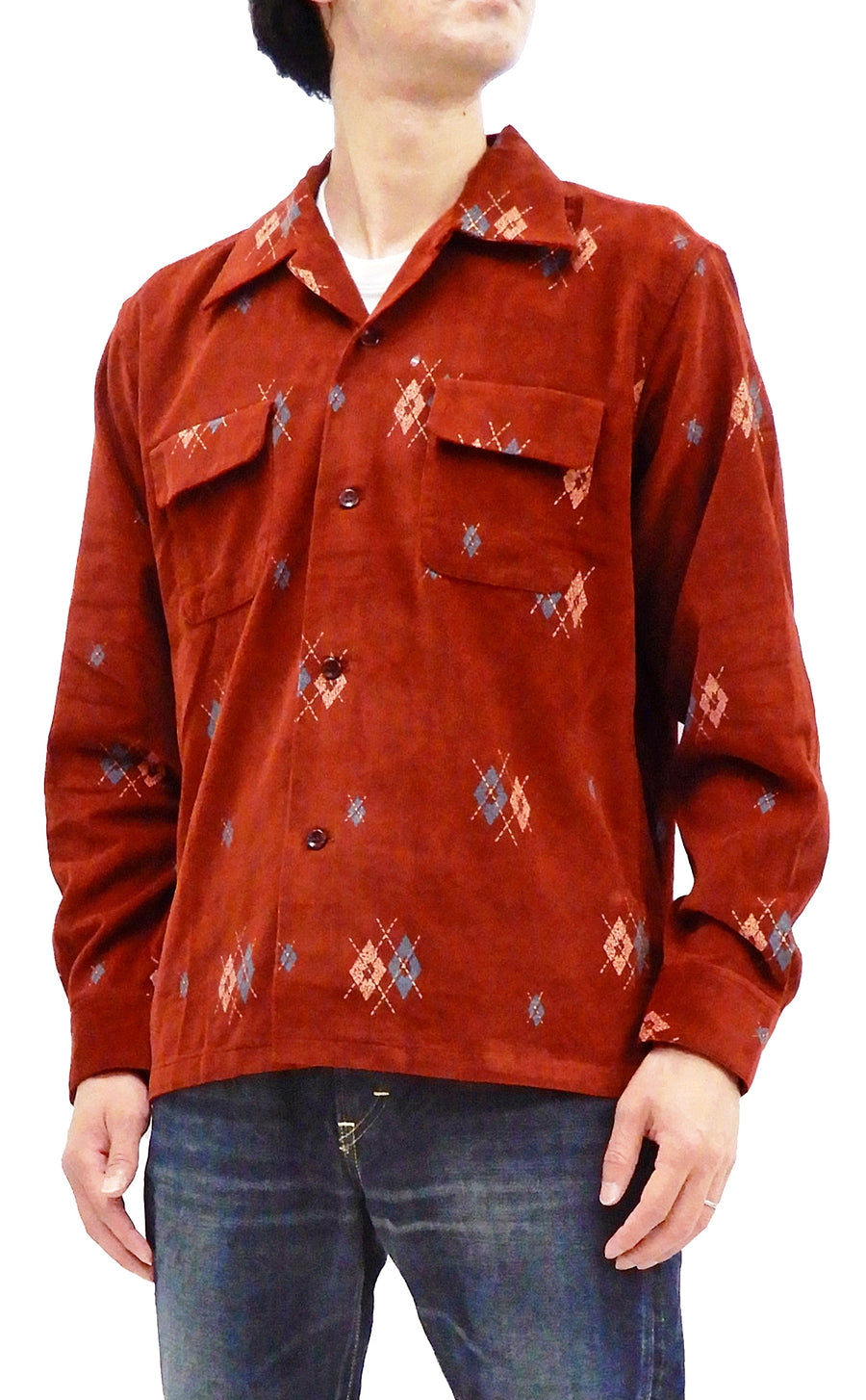 Red Bandana Pattern Men's Short-Sleeve Shirt Regular-Fit Shirts Button Down  Top with Pocket : : Fashion