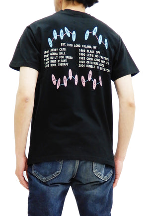 Stray Cats T-shirt Style Eyes Men's Struttin' Across America Reprint Short Sleeve Tee SE78298 Black