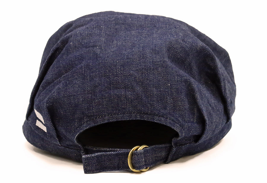 Momotaro Jeans Denim Work Cap Men's Adjustable Railroad Engineer Hat SJ011 Indigo