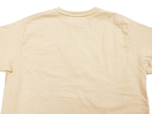 Samurai Jeans Plain T-shirt Men's Super Heavy Short Sleeve Natural Japanese Cotton Crew Slub Tee SJST-SC01 Light Chestnut Color