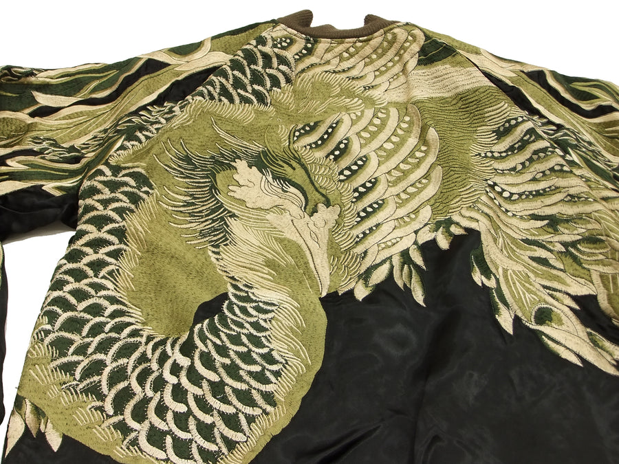 Hanatabi Gakudan Men's Japanese Souvenir Jacket Japanese phoenix Sukajan Script SKJ-162
